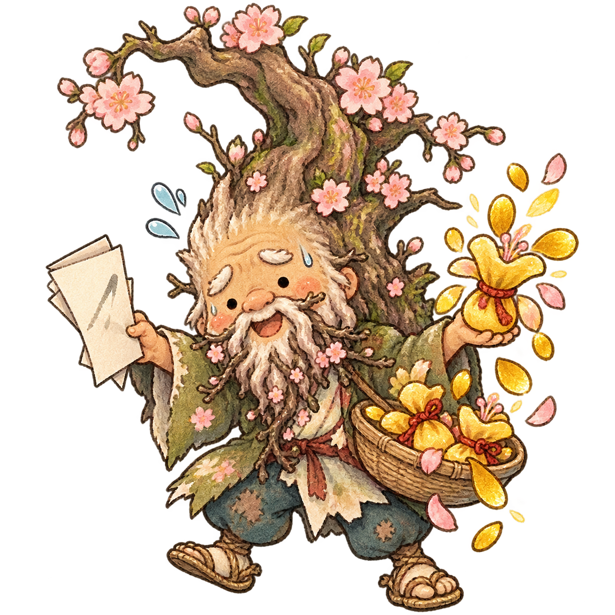 退職とめる花咲か爺